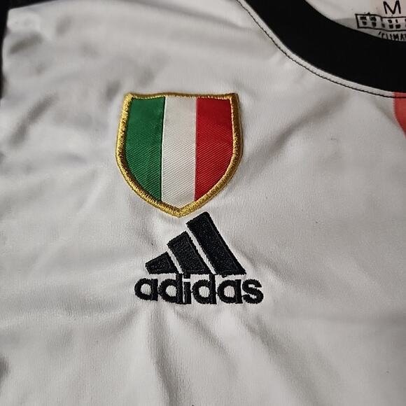 2018 2019 Adidad Ronaldo Juventus Jersey Size M Football Kit Jeep Striped - Picture 2 of 8